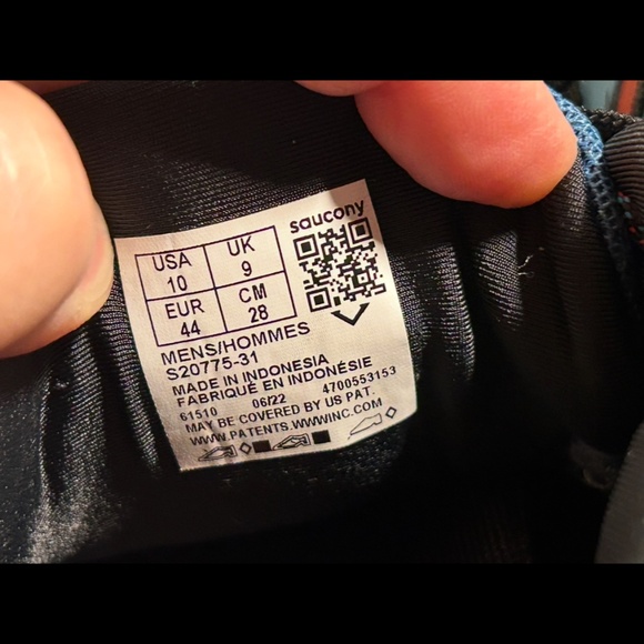 Saucony Ride 15 TR Running Shoes Sneakers Deep Sea/Lava Mens 10 - Picture 12 of 16